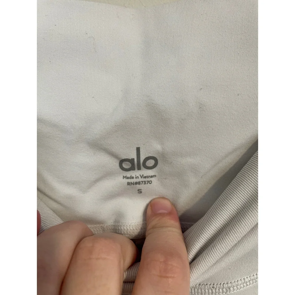 Alo Yoga High-Waist Cosmic Capri Leggings White‎ Size Small Athletic Athleisure